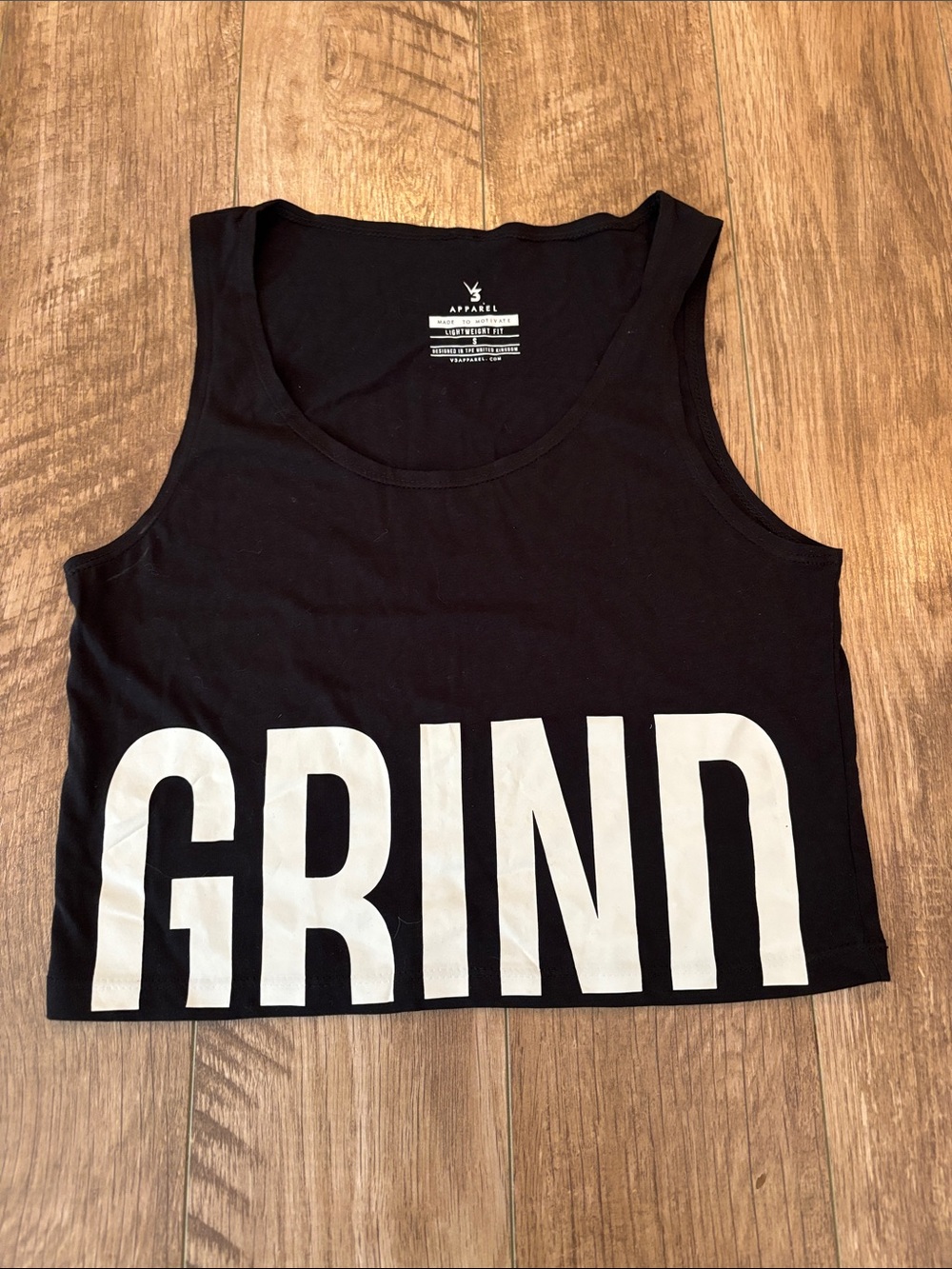 Black GRIND Crop Tank Top -